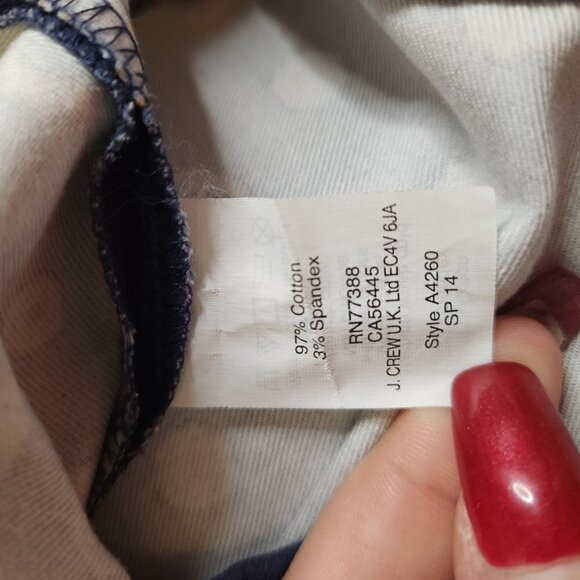 J Crew Minnie 2T Dress Pants Blue/Gold - Picture 5 of 6